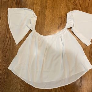 White, off shoulder flowy top